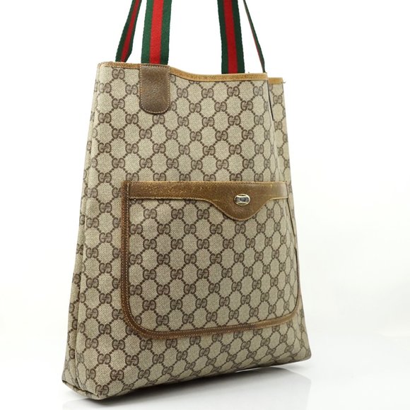 Gucci Handbags - Gucci GG Brown Tote Bag Vintage #N8806C71